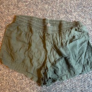 High-Waisted Linen-Blend Shorts
